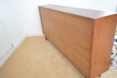 Lot 133 - A pair of mid Century teak open bookcases.