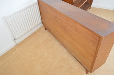 Lot 133 - A pair of mid Century teak open bookcases.