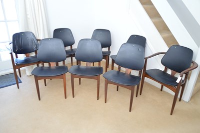Lot 126 - Attributed to Elliots of Newbury: a set of eight 1960's teak dining chairs.