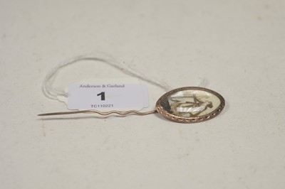 Lot 1 - An early 19th Century memorium tie pin.