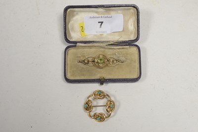 Lot 7 - Two Edwardian brooches.