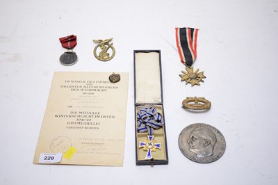 Lot 228 - German medals, badges and plaques.
