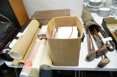 Lot 277 - Golfing clubs and memorabilia.