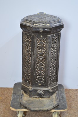 Lot 523 - Cast iron octagonal stove/room heater.