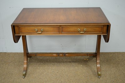 Lot 18 - Reprodux Regency style mahogany sofa table.