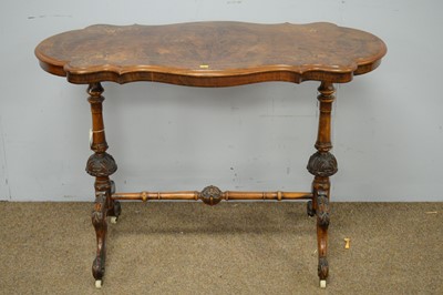 Lot 14 - Victorian burr walnut centre table.