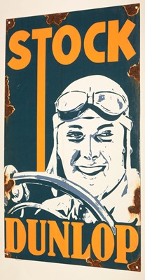 Lot 1109 - A Stock Dunlop rectangular enamel advertising sign.