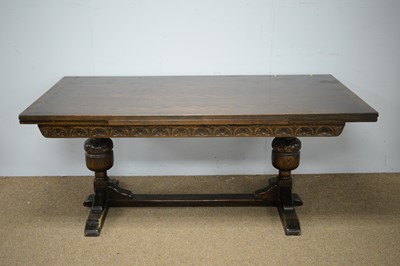 Lot 69 - 20th Century oak refectory table
