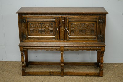 Lot 8 - Good quality Jacobean style side cabinet.