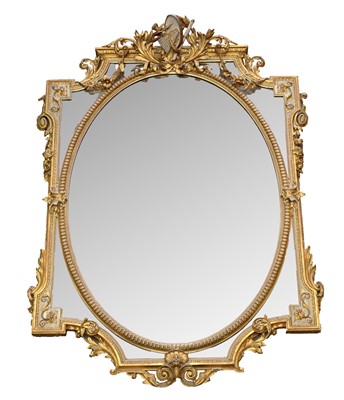 Lot 776 - 19th Century gilt and gesso mirror