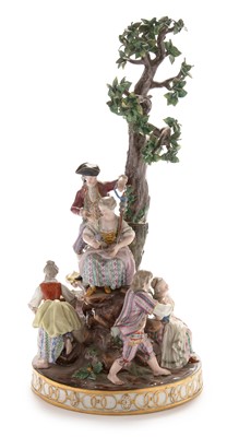 Lot 540 - Pair of Meissen centrepiece groups 19th Century.