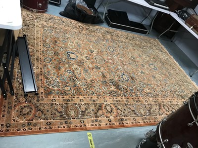 Lot 140A - Machine-made Tabriz style carpet.