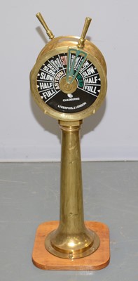 Lot 1305 - Brass ships telegraph by Chadburns