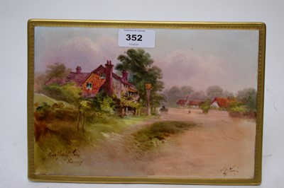 Lot 352 - J.H. Plant Royal Doulton porcelain plaque.