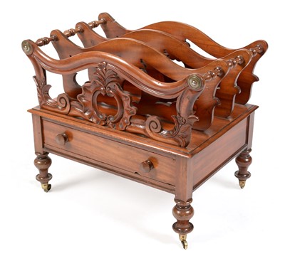 Lot 820 - Victorian mahogany canterbury