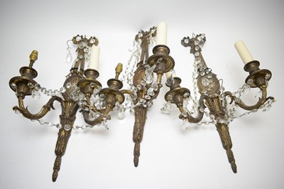 Lot 295 - Set of three Georgian style wall brackets.