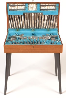 Lot 768 - A near-complete mid 20th Century stainless steel cutlery and flatware service.