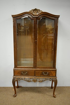 Lot 2 - Mid 20th C mahogany display cabinet.