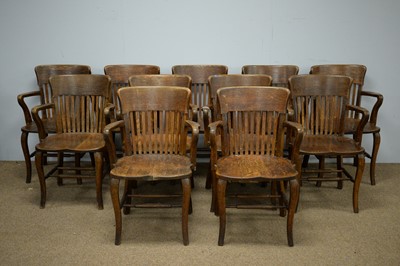 Lot 70 - Eleven early 20th C elbow chairs.
