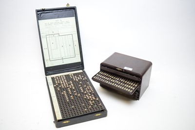 Lot 306 - Set of Rubis watchmaker's friction jewels by Seitz; and a nine drawer cabinet.