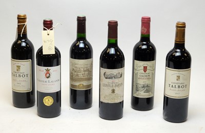 Lot 34 - Six mixed bottles of wine.