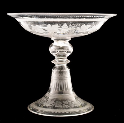 Lot 617 - Edwardian glass fruit stand