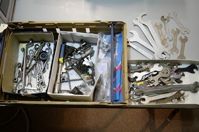 Lot 736 - Campagnolo spanners and other bicycle maintenance tools.