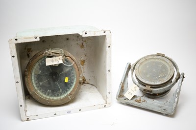Lot 750 - Two ship's compasses.