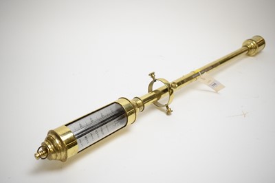Lot 755 - A nautical stick barometer by Russell of Norwich.