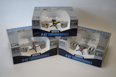 Lot 816 - Collection Armour 1:48 Scale metal diecast aeroplanes - P47 Thunderbolt.