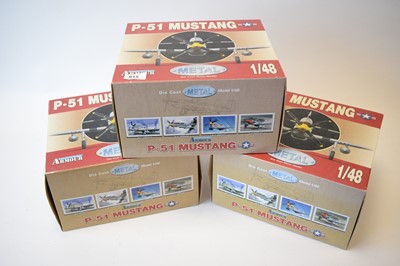 Lot 815 - Collection Armour 1:48 Scale metal diecast aeroplanes - P51 Mustang.