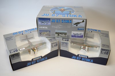 Lot 824 - Collection Armour 1:48 Scale metal diecast aeroplanes - JU87 Stuka.