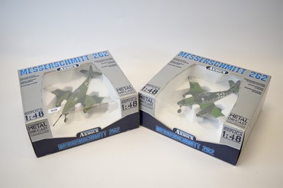 Lot 828 - Collection Armour 1:48 Scale metal diecast aeroplanes - Messerschmitt 262.