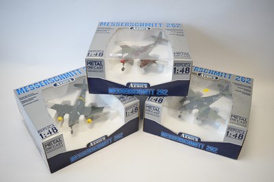Lot 827 - Collection Armour 1:48 Scale metal diecast aeroplanes - Messerschmitt 262.