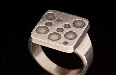 Lot 738 - Magnus Steffensen for Georg Jensen, ring with circle design