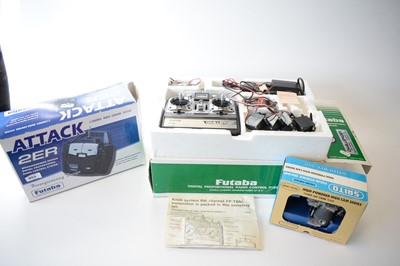 Lot 474 - Two Futaba radio control systems; and a Saito FA-40 Special aeroplane engine.