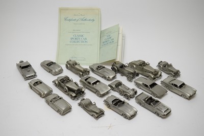 Lot 914 - "The Classic Sports Car Collection" pewter models.