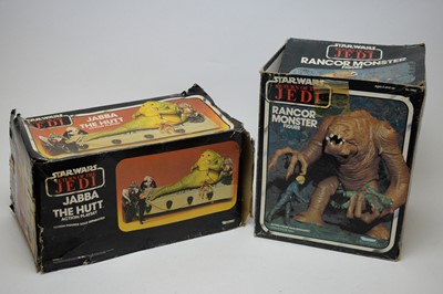 Lot 973 - Star Wars Jabba the Hutt playset and Rancor Monster