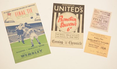 Lot 1071 - Newcastle football memorabilia.