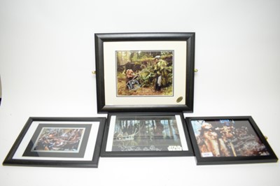 Lot 1036 - Signed Star Wars photographs of Ewoks