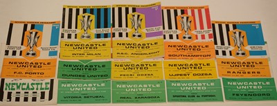 Lot 1234 - Newcastle United Fairs' Cup and other football programmes.