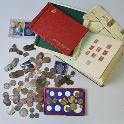 Lot 193 - Stamps and coins