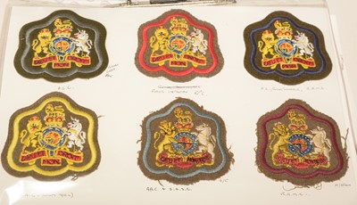 Lot 1247 - A collection of approximately 130 Warrant Officer's badges and stripes.