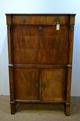 Lot 23 - Late 19th C secretaire á abattant.