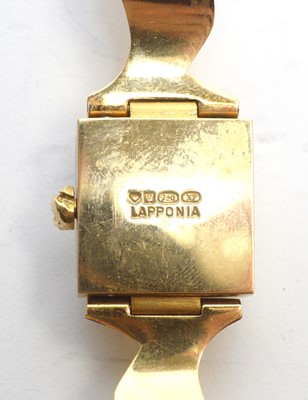 Lot 124 - Lapponia 18ct yellow gold cocktail watch