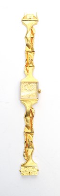 Lot 124 - Lapponia 18ct yellow gold cocktail watch