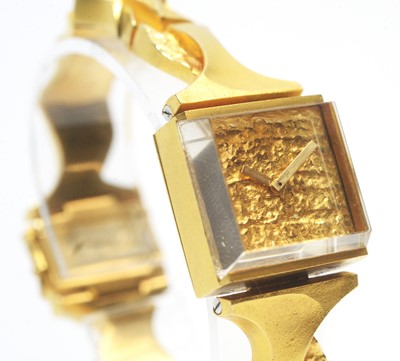 Lot 124 - Lapponia 18ct yellow gold cocktail watch