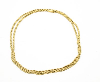Lot 62 - A fine Egyptian 18ct. yellow gold chain necklace.