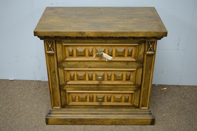 Lot 120 - Pair of 20th Century hardwood chest of drawers.