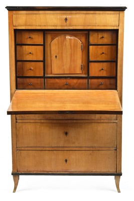 Lot 827 - 19th Century beech secrétaire à abattant